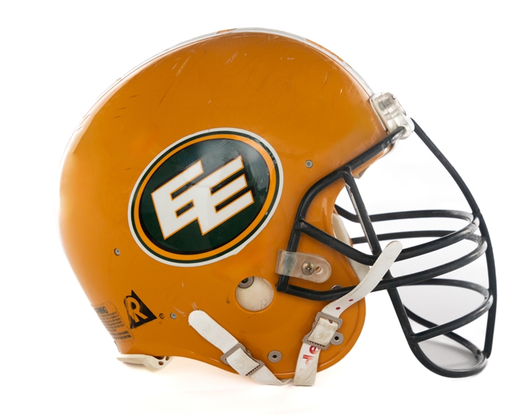 Edmonton Eskimos 1990s to 2010s Game-Worn Helmet and Jersey Collection of 3 
