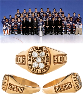 Edmonton Oilers 1989-90 Stanley Cup Championship 10K Gold Ladies Ring