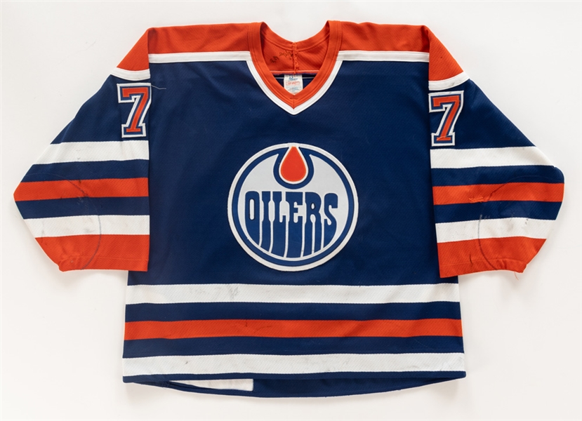 Mark Lambs 1989-90 Edmonton Oilers Game-Worn Jersey - Stanley Cup Championship Season! - Nice Game Wear!