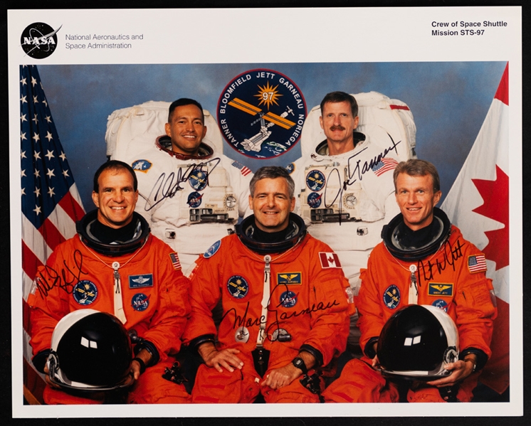 American and Canadian Astronauts Multi-Signed Photos (2) with Marc Garneau, Robert Thirsk, Ken Money and Roberta Bondar