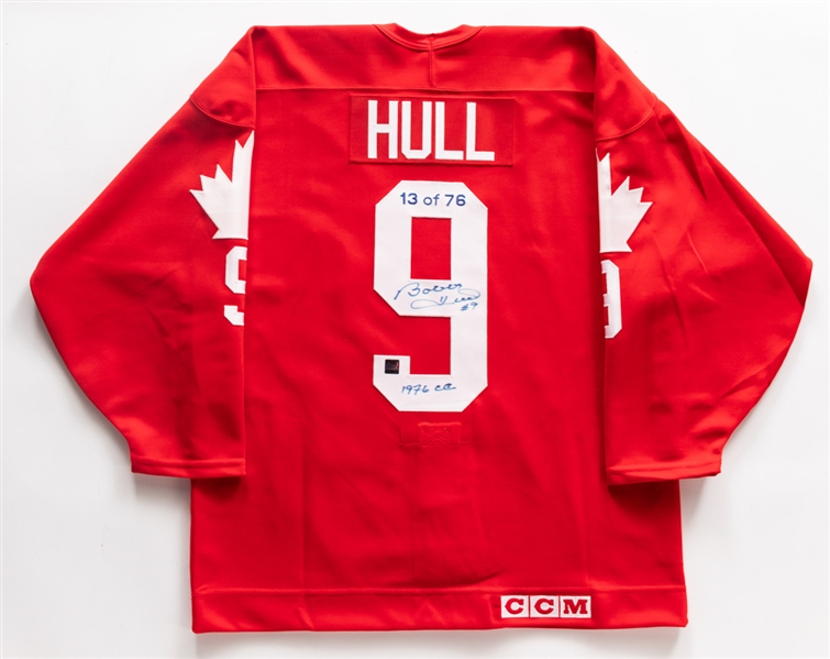Deceased HOFer Bobby Hull 1976 Canada Cup Signed Limited-Edition #13/76 Team Canada Jersey 