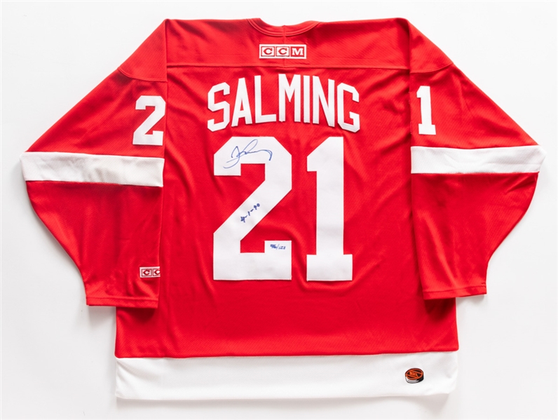 Borje Salming Detroit Red Wings Limited-Edition Signed Jersey with JSA Auction LOA