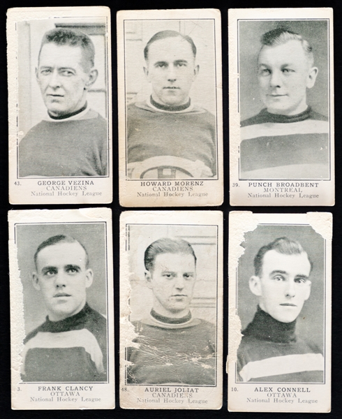 1924-25 William Paterson V145-2 Hockey Near Complete Card Set (56/60) Plus 19 Extras
