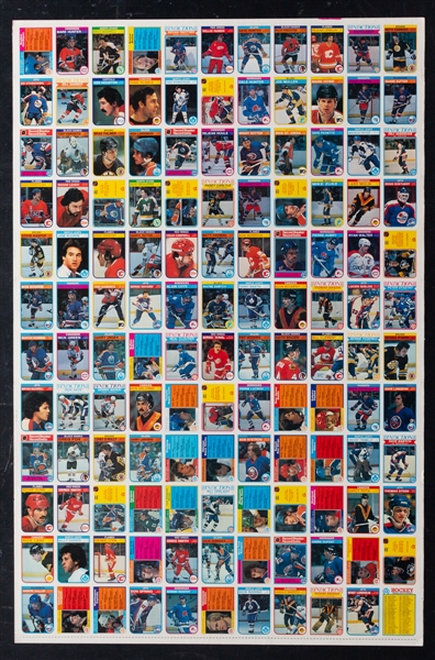 1982-83 O-Pee-Chee Hockey 132-Card Set of Uncut Sheets (3) (Complete 396-Card Set) - Grant Fuhr, Ron Francis and Dale Hawerchuk Rookie Cards! - Numerous Wayne Gretzky Cards!