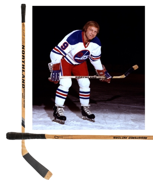 Bobby Hulls 1979-80 Winnipeg Jets Signed Northland Game-Used Stick - Final NHL Season!