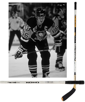 Mario Lemieuxs Early-1990s Pittsburgh Penguins Koho Revolution 2240 Game-Used Stick - Nice Game Use!