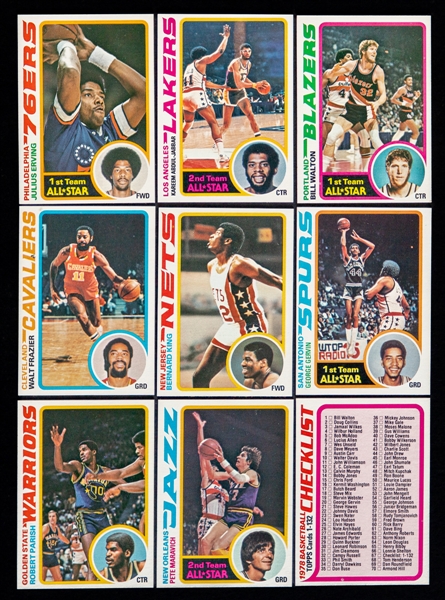 1978-79 Topps Basketball Complete 132-Card Set