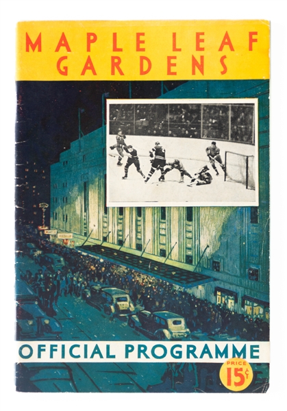 April 13th 1940 Stanley Cup Finals Game 6 Maple Leaf Gardens Program - Toronto Maple Leafs vs New York Rangers - Cup-Clinching Game! - Originally Owned by HOFer Art Coulter!