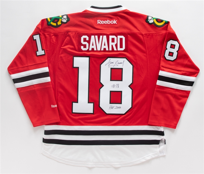 Denis Savard Signed Montreal Canadiens (Alternate Captains) and Chicago Black Hawks (Captains) Jerseys with JSA Auction LOA 