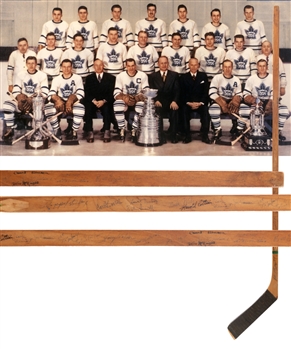 Toronto Maple Leafs 1947-48 Stanley Cup Champions Team-Signed Stick by 24 Including Deceased HOFers Day, Apps, Kennedy, Watson, Broda and Hewitt