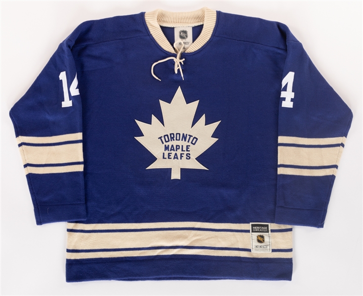 Dave Keon Signed Toronto Maple Leafs Vintage-Style Jersey and 1962 Shirriff Coin PSA Mint 9 