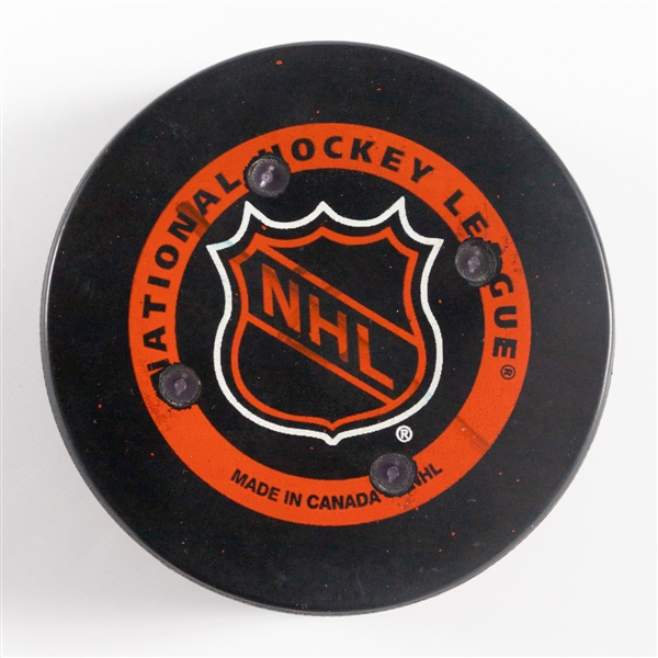 Scarce Mid-1990s FoxTrax Game-Used NHL Puck