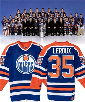 Francois Lerouxs 1989-90 Edmonton Oilers Game-Worn Jersey 