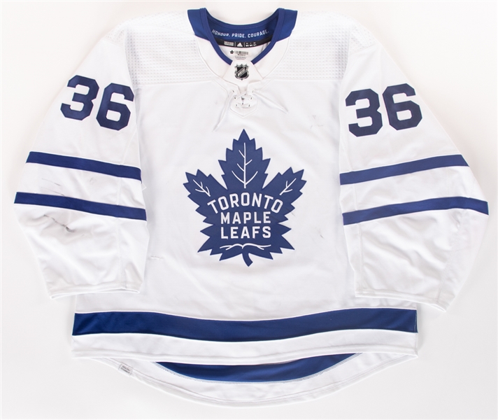 Jack Campbells 2021-22 Toronto Maple Leafs Game-Worn Jersey with Team LOA - Photo-Matched! 