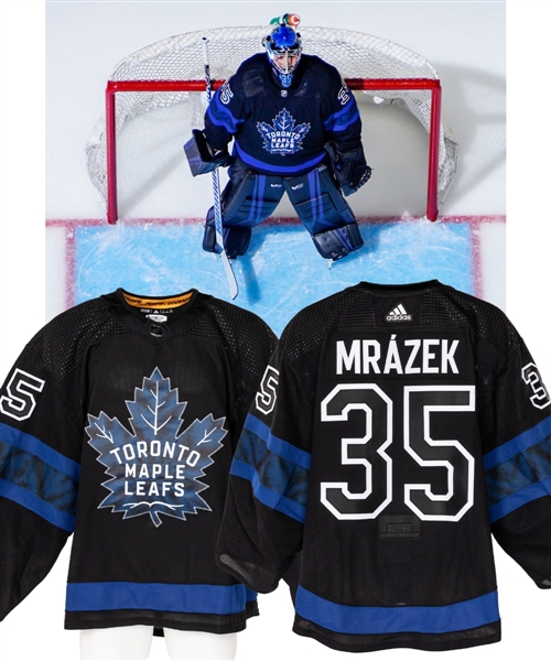 Petr Mrazeks 2021-22 Toronto Maple Leafs "Flipside" Game-Worn "Next Gen Game" Second Period Jersey with Team LOA
