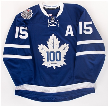 Tomas Kaberles 2017 Rogers NHL Centennial Classic Alumni Game Toronto Maple Leafs Game-Issued Alternate Captains Jersey with Team LOA 