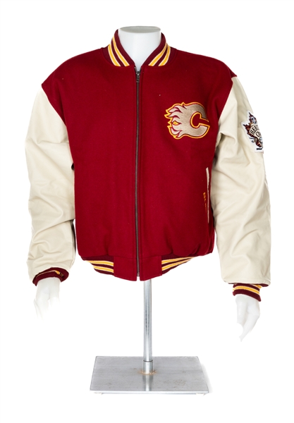 Calgary Flames 2011 NHL Heritage Classic Leather Reebok Jacket Issued for Coaching Staff with LOA