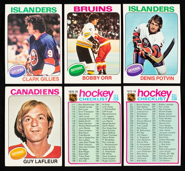 1975-76 to 1984-85 Topps Hockey Near Complete Sets (8) Plus Box of 1976-77 Topps Glossy Inserts