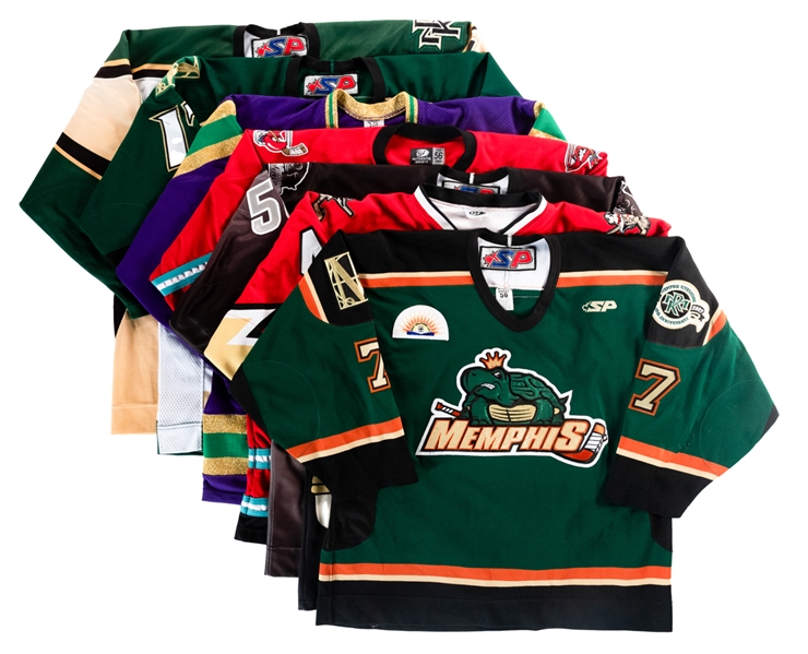 Central Hockey League (CHL) 2000s Game-Worn, Game-Issued and Pro-Stock Jersey Collection of 7 