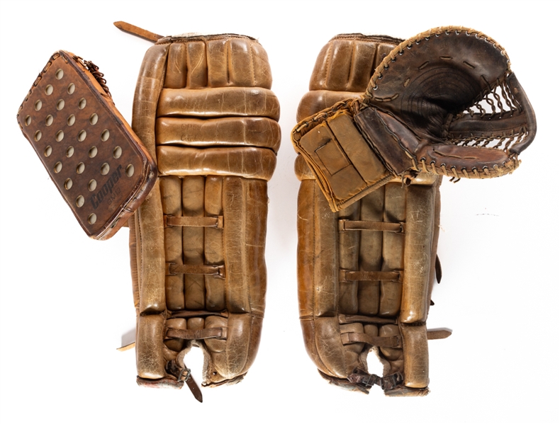 Vintage Cooper GP59 Goalie Pads and GM12 Blocker and Glove 