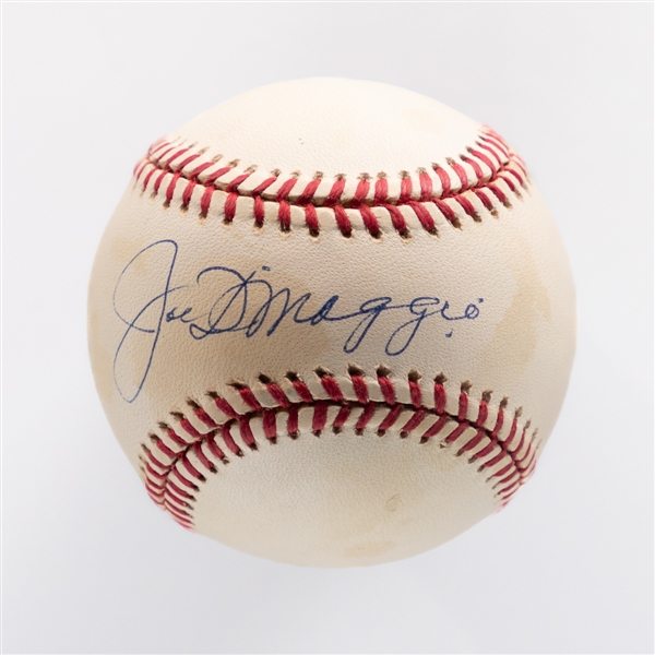 Deceased HOFer Joe DiMaggio Single-Signed Baseball with JSA Auction LOA