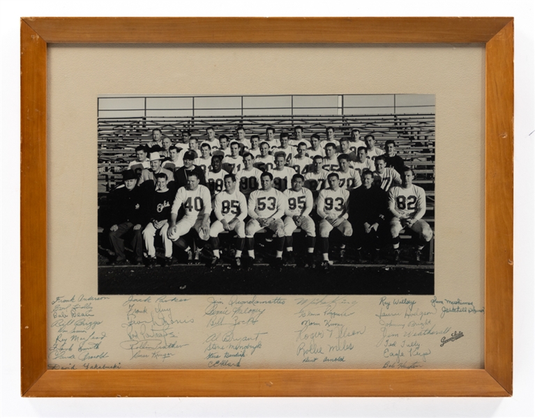 Edmonton Eskimos 1954 Grey Cup Champions Team-Signed by 37 Framed Photo (19 1/4" x 15")