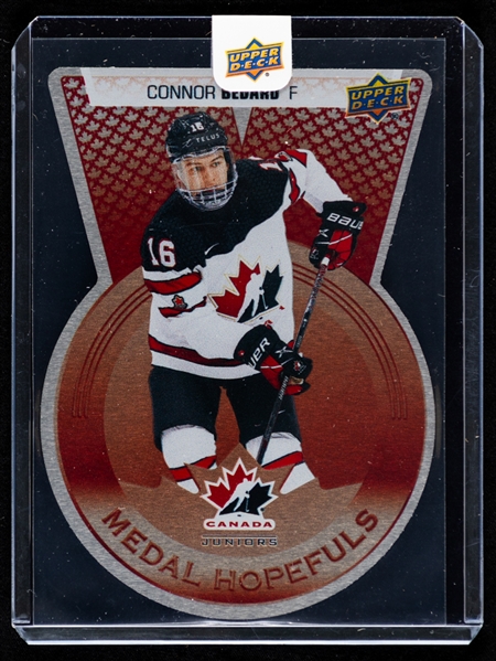 2022 Upper Deck Team Canada Juniors Medal Hopefuls Hockey Card #MH-13 Connor Bedard (#01/22)