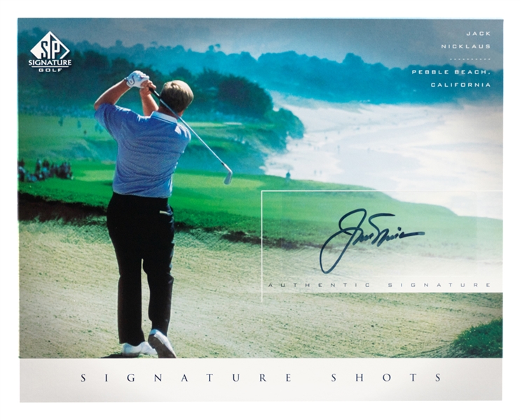 2004 Upper Deck SP Signature Golf "Signature Shots" Oversized 8" x 10" Short Print Signed Golf Card #JN Jack Nicklaus - Short Print!