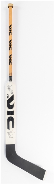 Ron Hextalls Mid-to-Late-1980s Philadelphia Flyers Signed Vic Pro Game-Used Stick