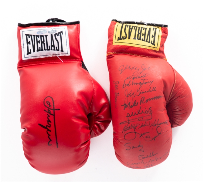 Boxing Greats Multi-Signed Everlast Boxing Glove including Spinks and Walcott Plus Joe Frazier Signed Everlast Boxing Glove with LOA/COAs 