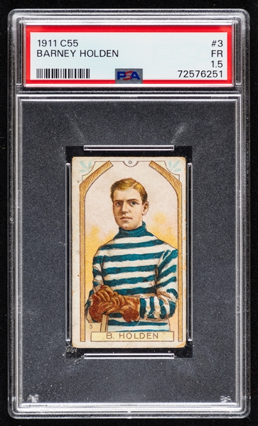 1911-12 Imperial Tobacco C55 Hockey Card #3 Barney Holden - Graded PSA 1.5