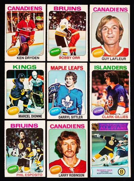 1975-76, 1977-78 and 1978-79 O-Pee-Chee Hockey Complete 396-Card Sets (3)