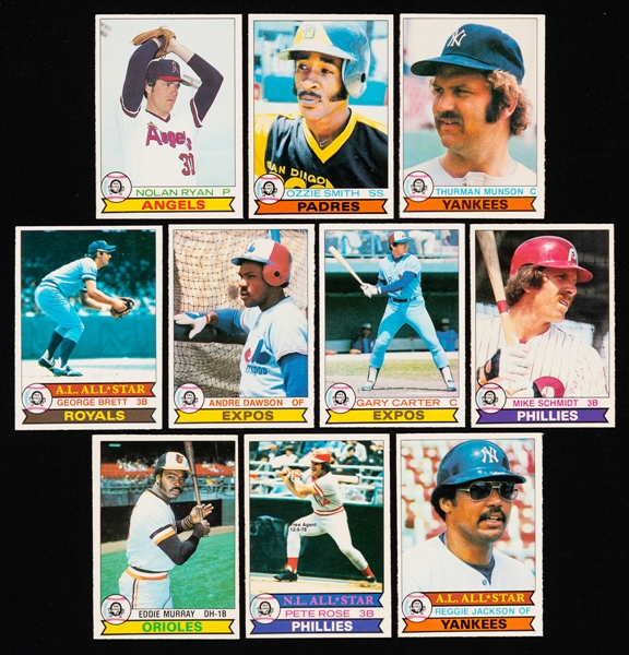 1979, 1980 and 1981 O-Pee-Chee Baseball Complete 374-Card Sets (3)