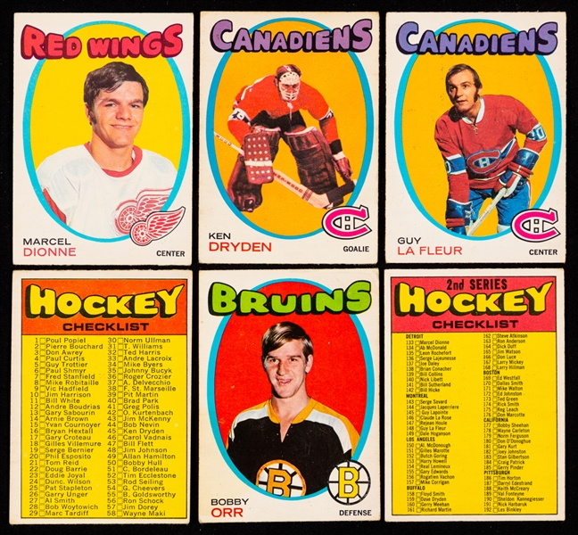 1971-72 O-Pee-Chee Hockey Complete 264-Card Set Plus Complete 24-Booklet Set