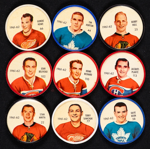 1961-62 Shirriff Hockey Coins Complete Set of 120