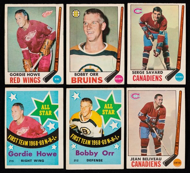 1969-70 O-Pee-Chee Hockey Near Complete Card Set (208/231)