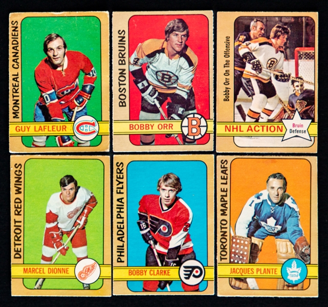 1972-73 O-Pee-Chee Hockey Card Starter Set (283/341) and 1976-77 O-Pee-Chee Hockey Near Complete Card Set (389/396)