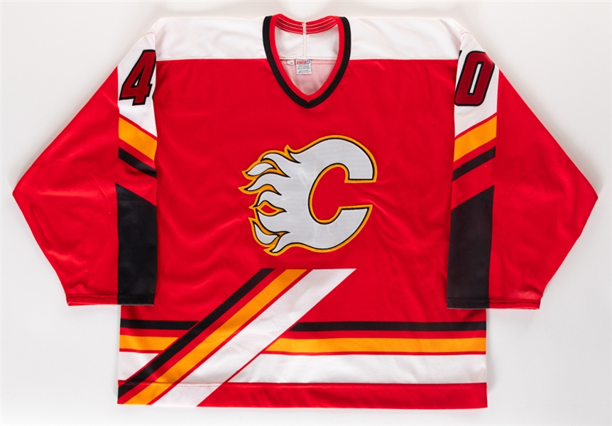 Fred Brathwaites 1998-99 Calgary Flames Signed Game-Worn Jersey 