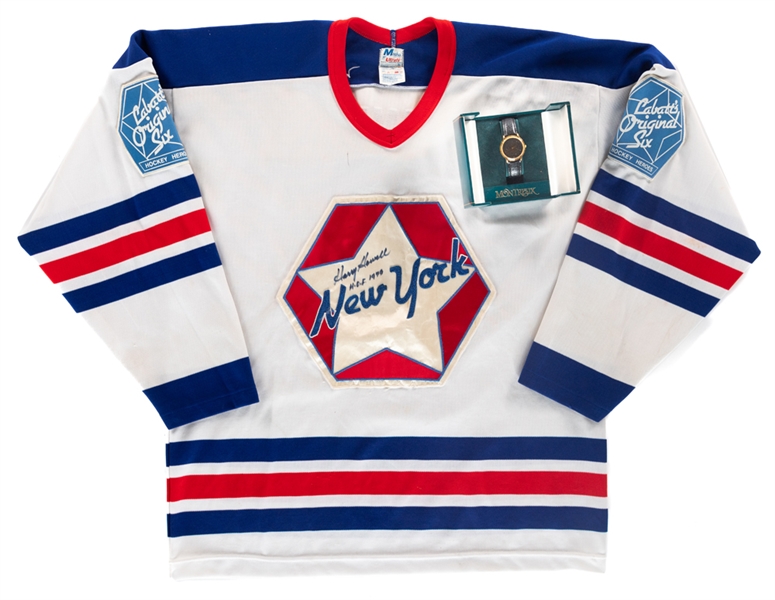 Harry Howells Signed Oldtimers Jersey Plus 1993 Montreal Canadiens Stanley Cup Champions Watch