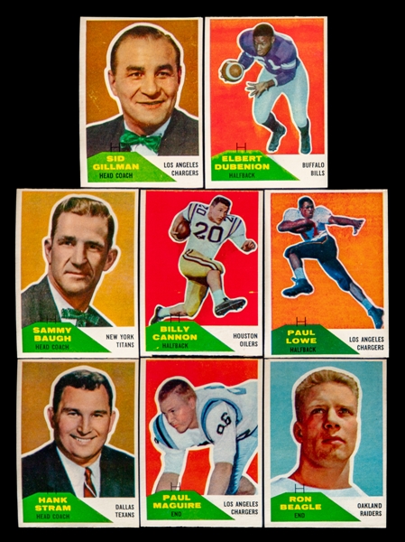 1960 Fleer AFL Football Cards Starter Set (63/132) Plus Extras (120)