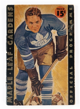 Maple Leaf Gardens 1935-36 Toronto Maple Leafs Team-Signed Program including Clancy, Conacher, Irvin and Jackson
