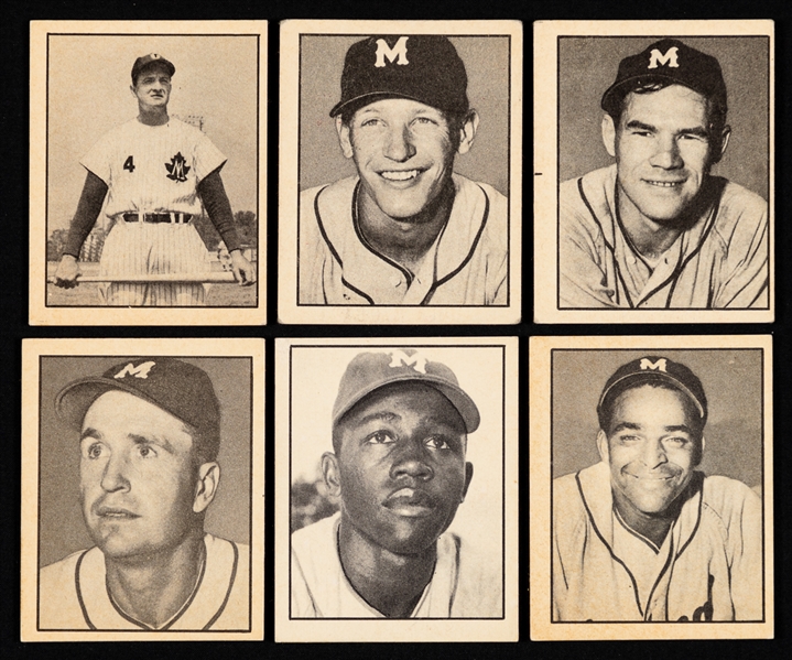 1952 Parkhurst Frostade Baseball (International League) Near Complete Card Set (95/100) Including Don Hoak, Rocky Nelson, Walter Alston, Johnny Podres, Ed Roebuck and Others Plus Extras (53)