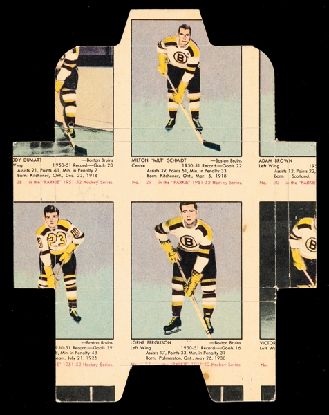 1952-53 Parkhurst Hockey Card Wrapper Box 