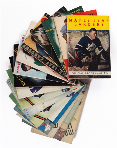 1930s/40s MLG Toronto Maple Leafs Program Collection of 12 - All High Grade Survivors! 