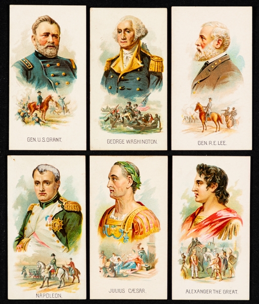 1889 N222 Kinney Bros. "Leaders" Complete 25-Card Set Including George Washington, General U.S. Grant and General R.E. Lee