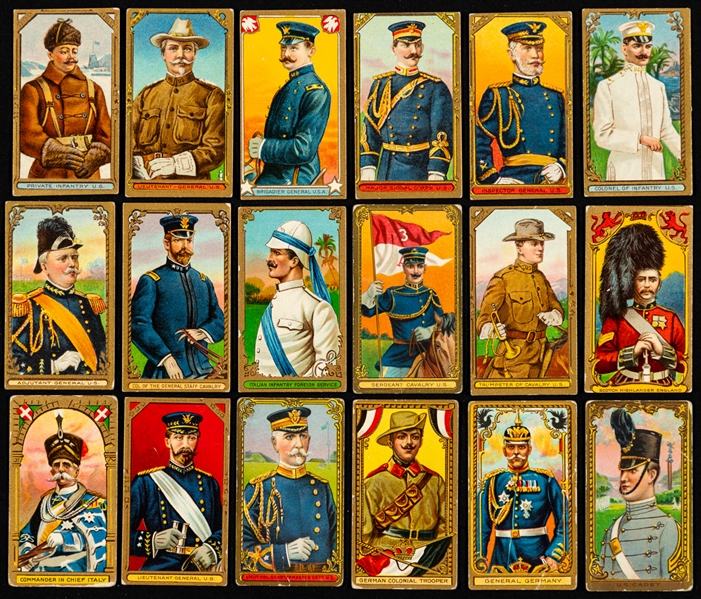 1910-11 T80 Military Series Cards (27 - Tolstoi & Uzit Backs)