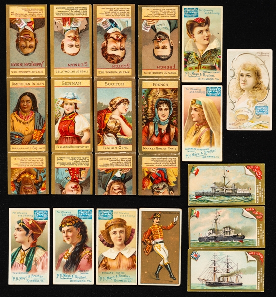 1880s Duke, Kinney, Kimball, Mayo and Other Brands Tobacco Cards (73) Plus 1880s/1920s Various Tobacco Cards (28)