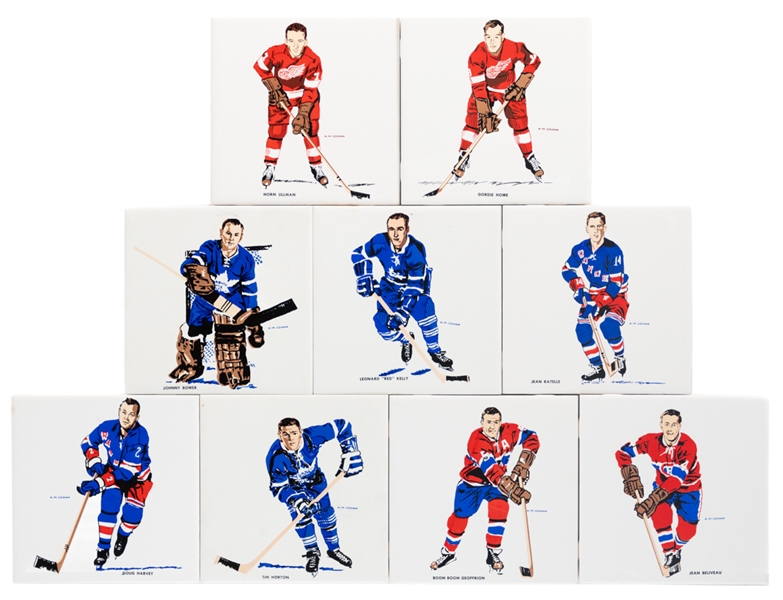 1962-63 H.M. Cowan/Screenart NHL Hockey Tile Starter Set of 40/105