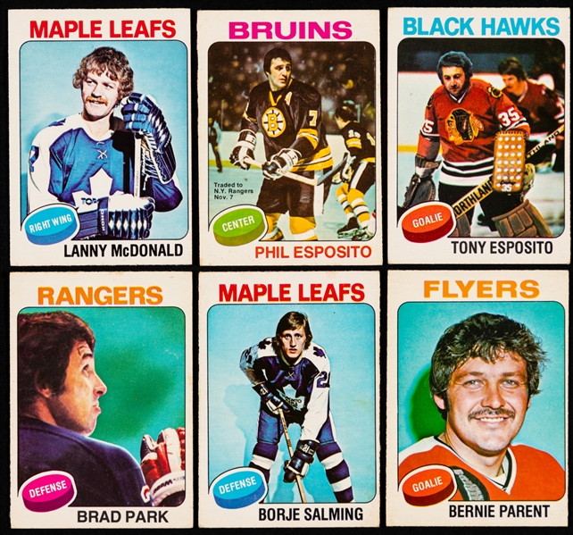 1975-76 O-Pee-Chee Hockey Near Complete Card Set (393/396)