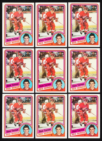 1984-85 Topps Hockey Complete 165-Card Sets (9) Plus 1984-85 Topps Unopened Wax Packs (10) - Steve Yzerman and Pat LaFontaine Rookie Card Year!